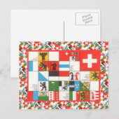 Kantonale Flaggen der Schweiz Postkarte (Vorne/Hinten)