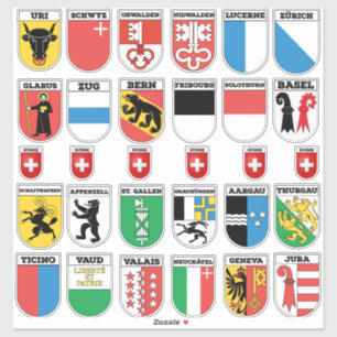 Kantone Schweiz Bundle Sticker