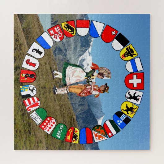 Kantone und Tänzer Puzzle (Horizontal)