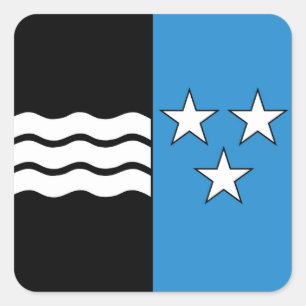 Kantonsflagge Quadratischer Aufkleber