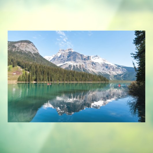 Kanu am berühmten Emerald Lake - Yoho NP, Kanada Fensteraufkleber (Blatt 3)