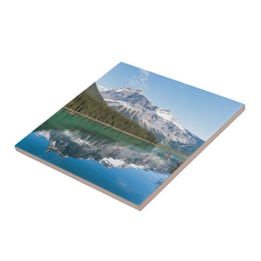 Kanu am berühmten Emerald Lake - Yoho NP, Kanada Fliese (Seite)