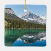 Kanu am berühmten Emerald Lake - Yoho NP, Kanada Keramikornament (Rückseite)