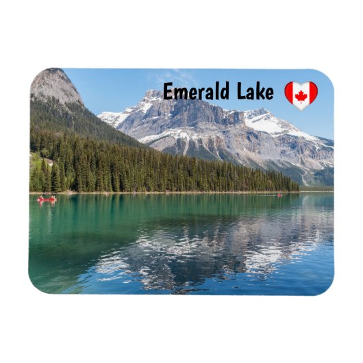 Kanu am berühmten Emerald Lake - Yoho NP, Kanada Magnet (Horizontal)