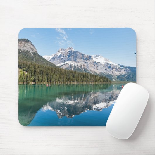 Kanu am berühmten Emerald Lake - Yoho NP, Kanada Mousepad (Mit Mouse)