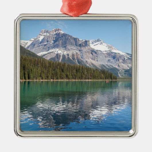 Kanu am berühmten Emerald Lake - Yoho NP, Kanada Ornament Aus Metall (Vorne)