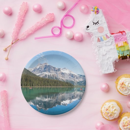 Kanu am berühmten Emerald Lake - Yoho NP, Kanada Pappteller (Party)