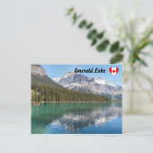 Kanu am berühmten Emerald Lake - Yoho NP, Kanada Postkarte (Stehend Vorderseite)