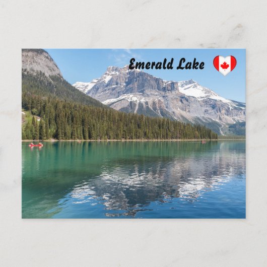 Kanu am berühmten Emerald Lake - Yoho NP, Kanada Postkarte (Vorderseite)