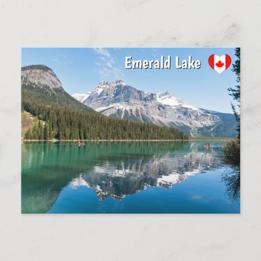 Kanu am berühmten Emerald Lake - Yoho NP, Kanada Postkarte (Vorderseite)