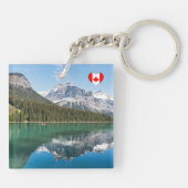 Kanu am berühmten Emerald Lake - Yoho NP, Kanada Schlüsselanhänger (Rückseite)