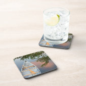 Kanu am See bei Sonnenuntergang, Kanada Getränkeuntersetzer (Rechte Seite)