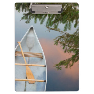 Kanu am See bei Sonnenuntergang, Kanada Klemmbrett