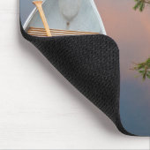 Kanu am See bei Sonnenuntergang, Kanada Mousepad (Ecke)