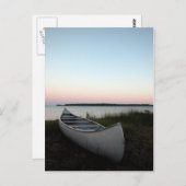 Kanu am Strand Postkarte (Vorne/Hinten)