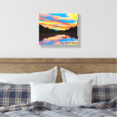 Kanu am Sunset Lake Leinwanddruck (Insitu (Schlafzimmer))
