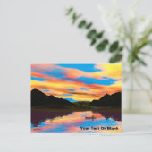 Kanu am Sunset Lake Postkarte (Stehend Vorderseite)