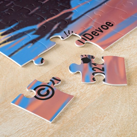 Kanu am Sunset Lake Puzzle (Seite)