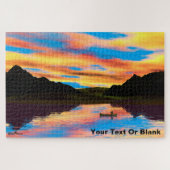 Kanu am Sunset Lake Puzzle (Horizontal)