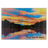 Kanu am Sunset Lake Schneidebrett (Vorderseite)