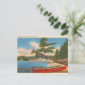 Kanu am West Caroga Lake, New York Postkarte (Stehend Vorderseite)