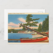 Kanu am West Caroga Lake, New York Postkarte (Vorne/Hinten)