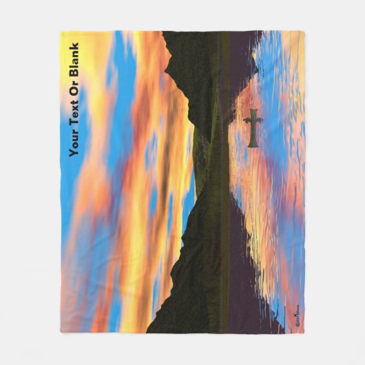 Kanu auf Sunset Lake Throw Blanket Fleecedecke (Vorderseite)