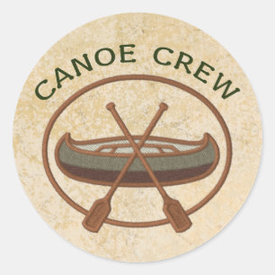 Kanu-Crew-Canoeing Sport Runder Aufkleber