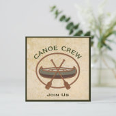 Kanu-Crew Einladung (Stehend Vorderseite)