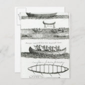 Kanu der Irokesen Postkarte (Vorne/Hinten)