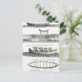 Kanu der Irokesen Postkarte (Stehend Vorderseite)