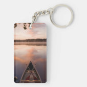 Kanu-Erholungen am Ufer des Pawtuckaway Lake Schlüsselanhänger (Rückseite)