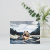 Kanu im Rapids Winslow Homer Postkarte (Stehend Vorderseite)