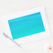 Kanu in Bora Bora, rechteckiger Aufkleber (Umschlag)