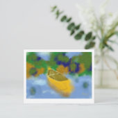 Kanu in Wasserkunst Postkarte (Stehend Vorderseite)