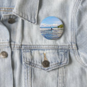 Kanu oder Kayaker auf See-und Gebirgshintergrund Button (Beispiel)