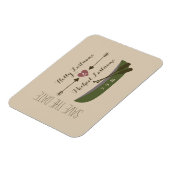 Kanu + Pfeile mit Herz speichern das Datum Magnet (Linke Seite)