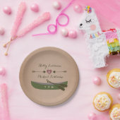 Kanu + Pfeile Rustikale Hochzeit Pappteller (Party)