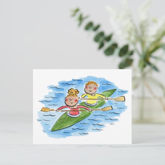 Kanu Postkarte (Stehend Vorderseite)