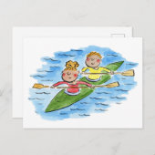 Kanu Postkarte (Vorne/Hinten)