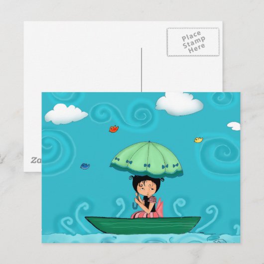 Kanu Postkarte (Vorne/Hinten)