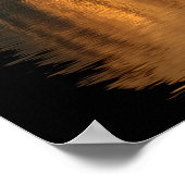 Kanu und Halbmond auf einem See Poster (Ecke)