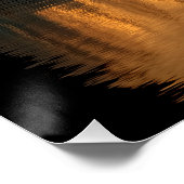 Kanu und Halbmond auf einem See Poster (Ecke)