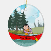 Kanu - Weiblich Keramik Ornament (Links)