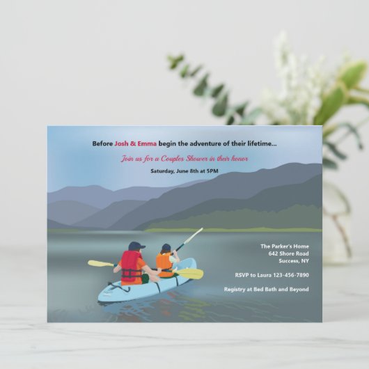 Kanuabenteuer einladung (Stehend Vorderseite)