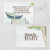 Kanubuch für Babydusche Visitenkarte (Vorne/Hinten)