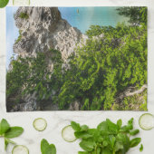 Kanufahren am Arch Rock Geschirrtuch (Gefaltet)