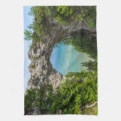 Kanufahren am Arch Rock Geschirrtuch (Vertikal)