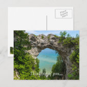 Kanufahren am Arch Rock Postkarte (Vorne/Hinten)