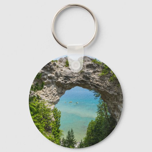 Kanufahren am Arch Rock Schlüsselanhänger (Vorderseite)